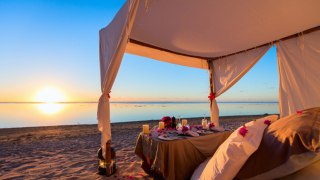 Mexique repas romantique bord de mer