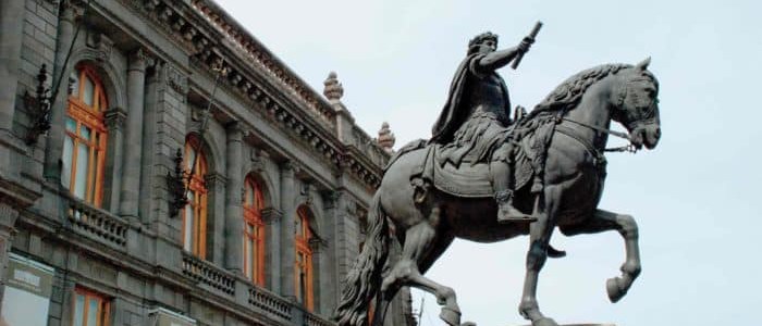 Mexico Mexique Place Tolsa statue Charles IV d'Espagne
