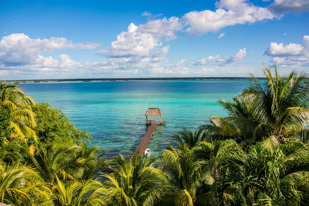 Ponton Lagune de Bacalar Mexique