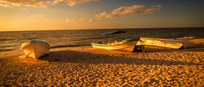 Yucatan Mexique coucher de soleil cote nord