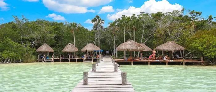 Lagune Kaan Luum Mexique rivage