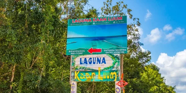 Lagune Kaan Luum Mexique panneau