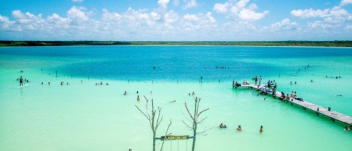 Lagune Kaan Luum Mexique rivage