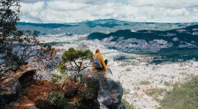 Vue générale de San Cristóbal Mexique et des montagnes