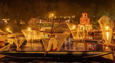 cimetière patzcuaro día de los muertos nuit bougies