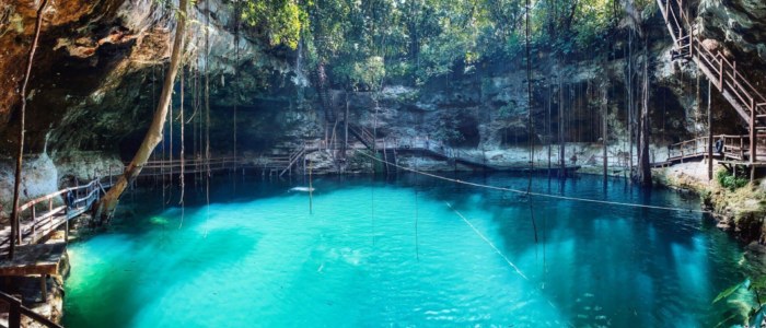 descente cenote xcanché immersion jungle yucatan